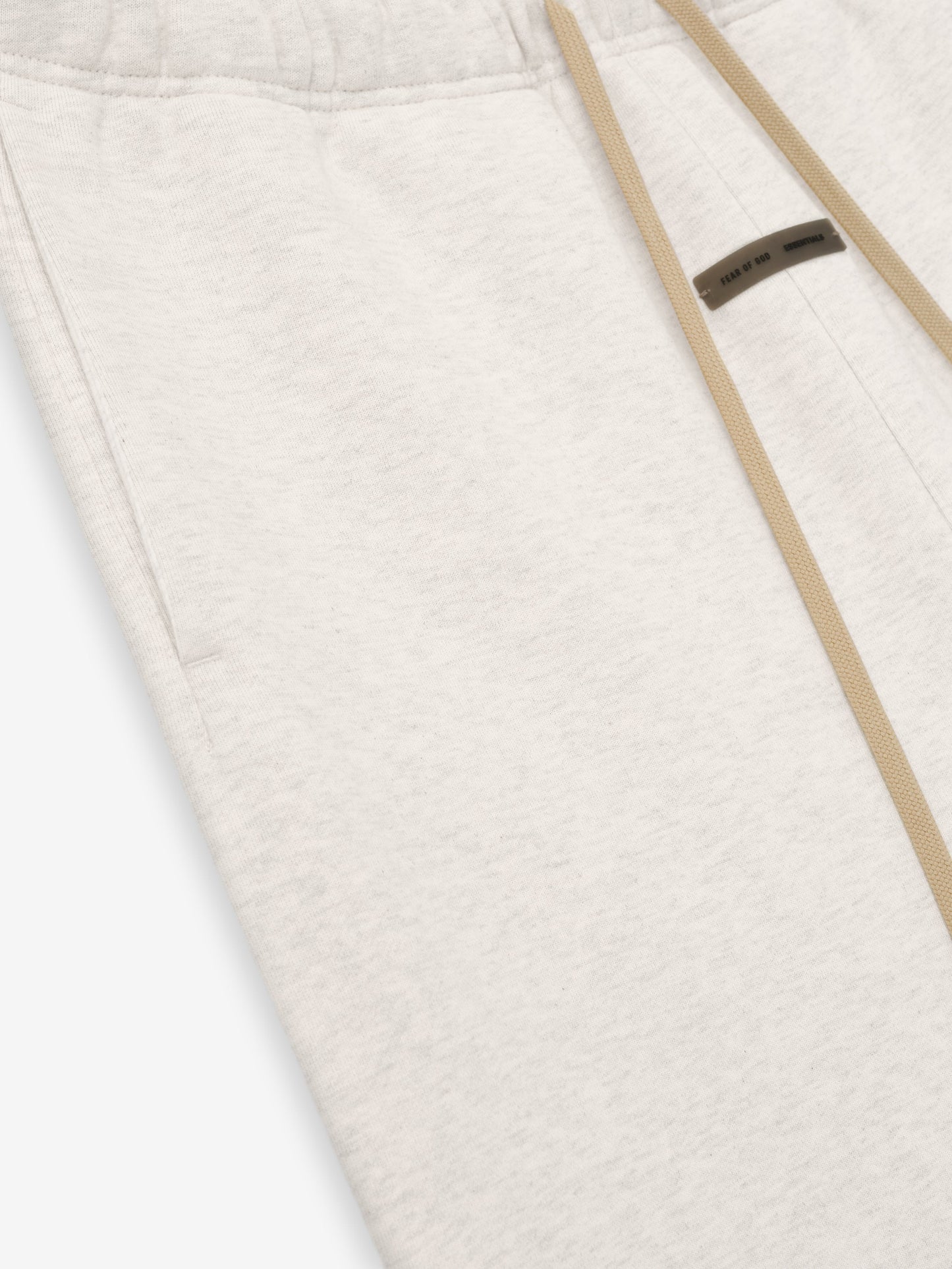 Men's White Cotton Fleece Tapered Sweatpant