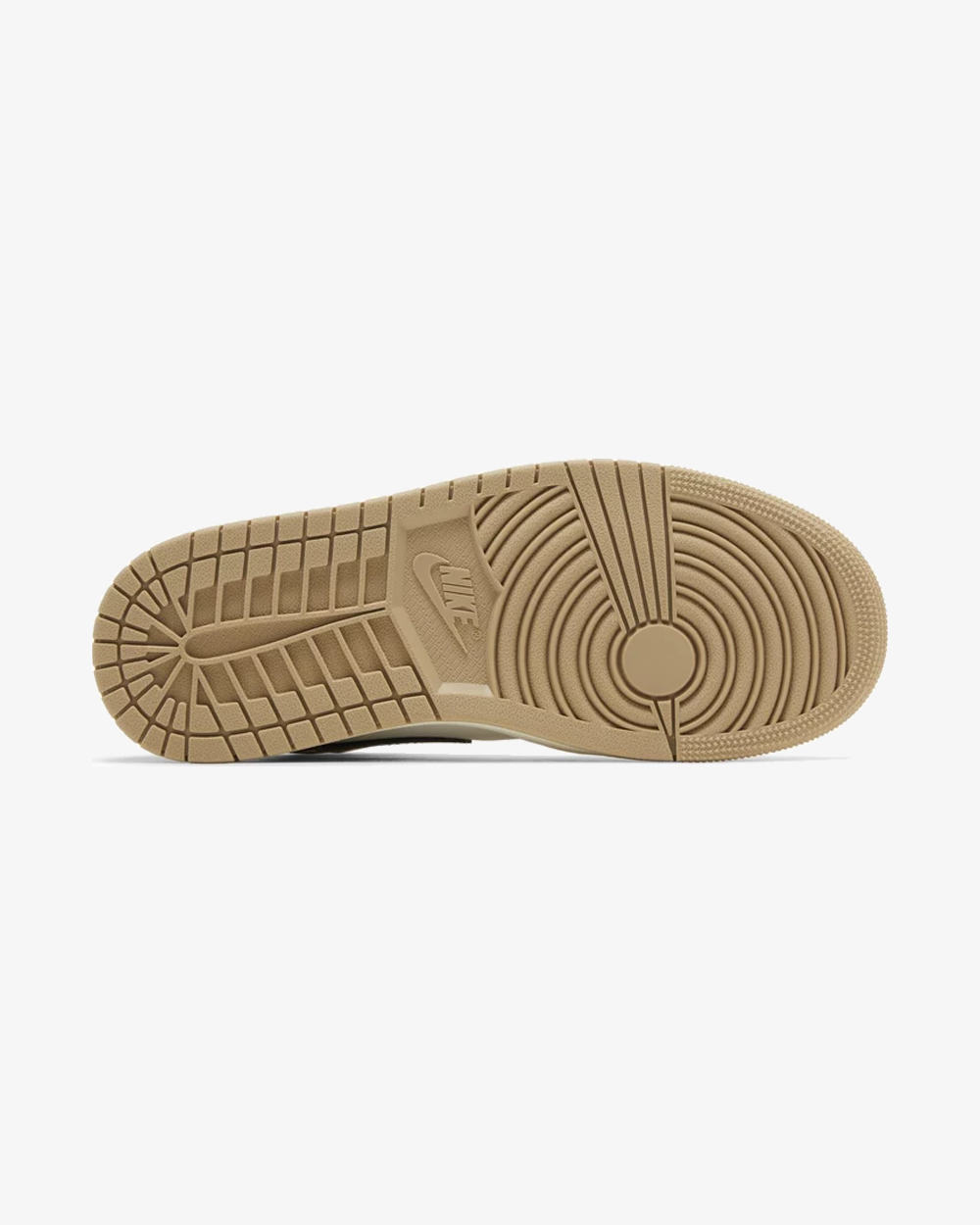 Air Jordan 1 Mid SE Wmns Desert Sail sneaker, back heel view