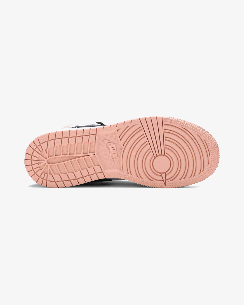 Air Jordan 1 Mid Arctic Orange GS sneaker, back heel view