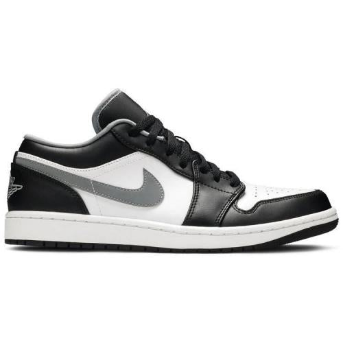 Air Jordan 1 Low Black Medium Grey sneaker, back heel view