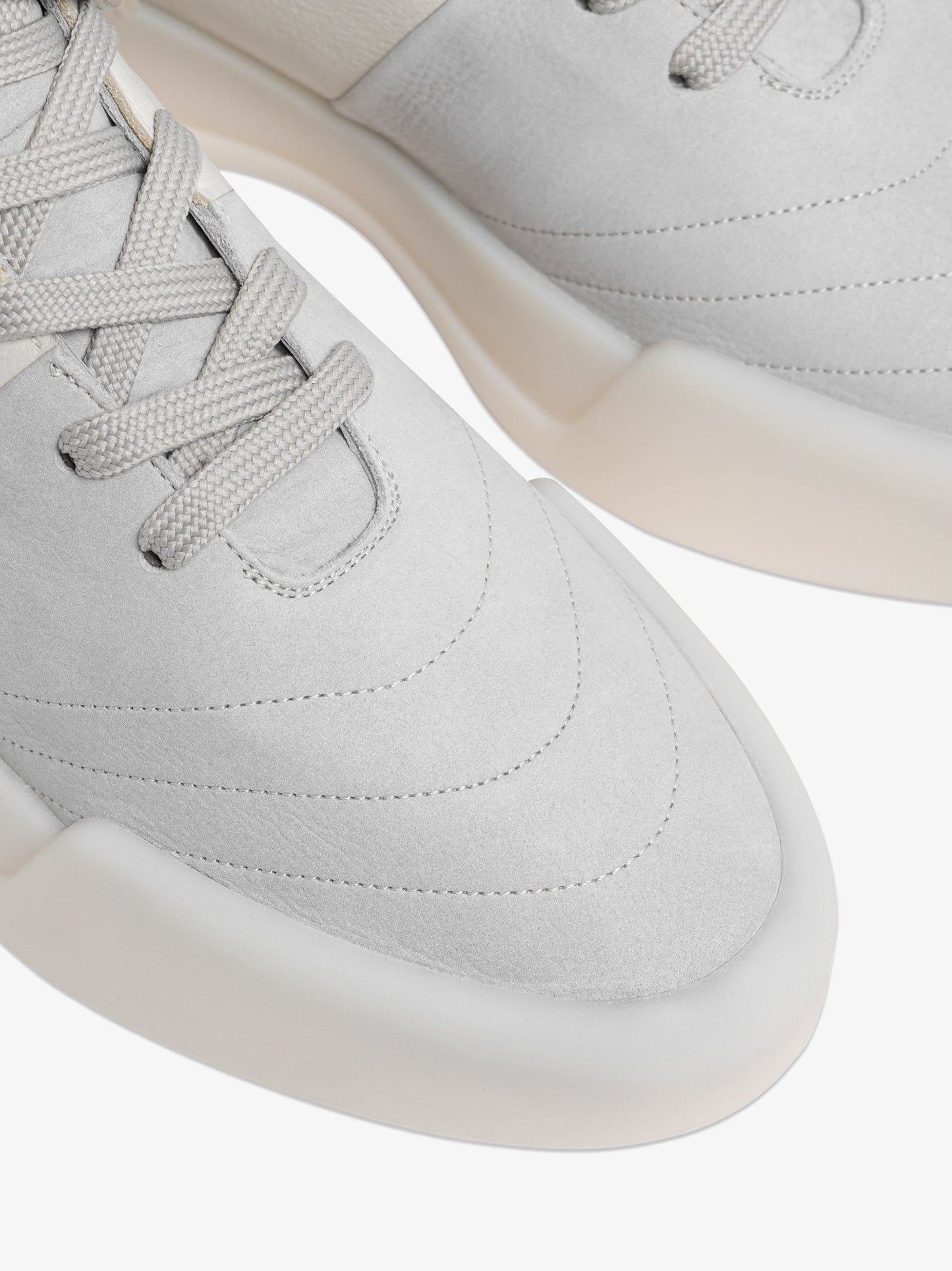 Fear of God Basketball High-Top Leather Sneaker – Light Grey/Off-White, Men's