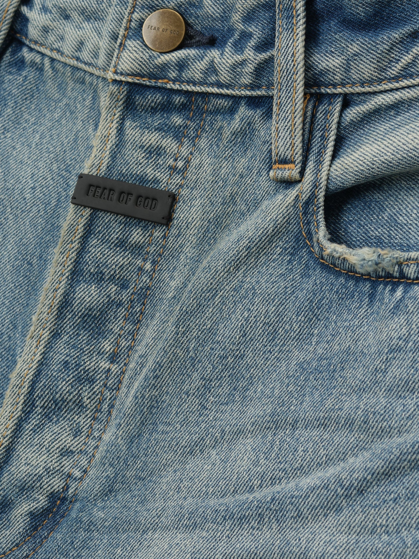 Fear of God Straight 5 Pocket Jean – Light Indigo, Men's