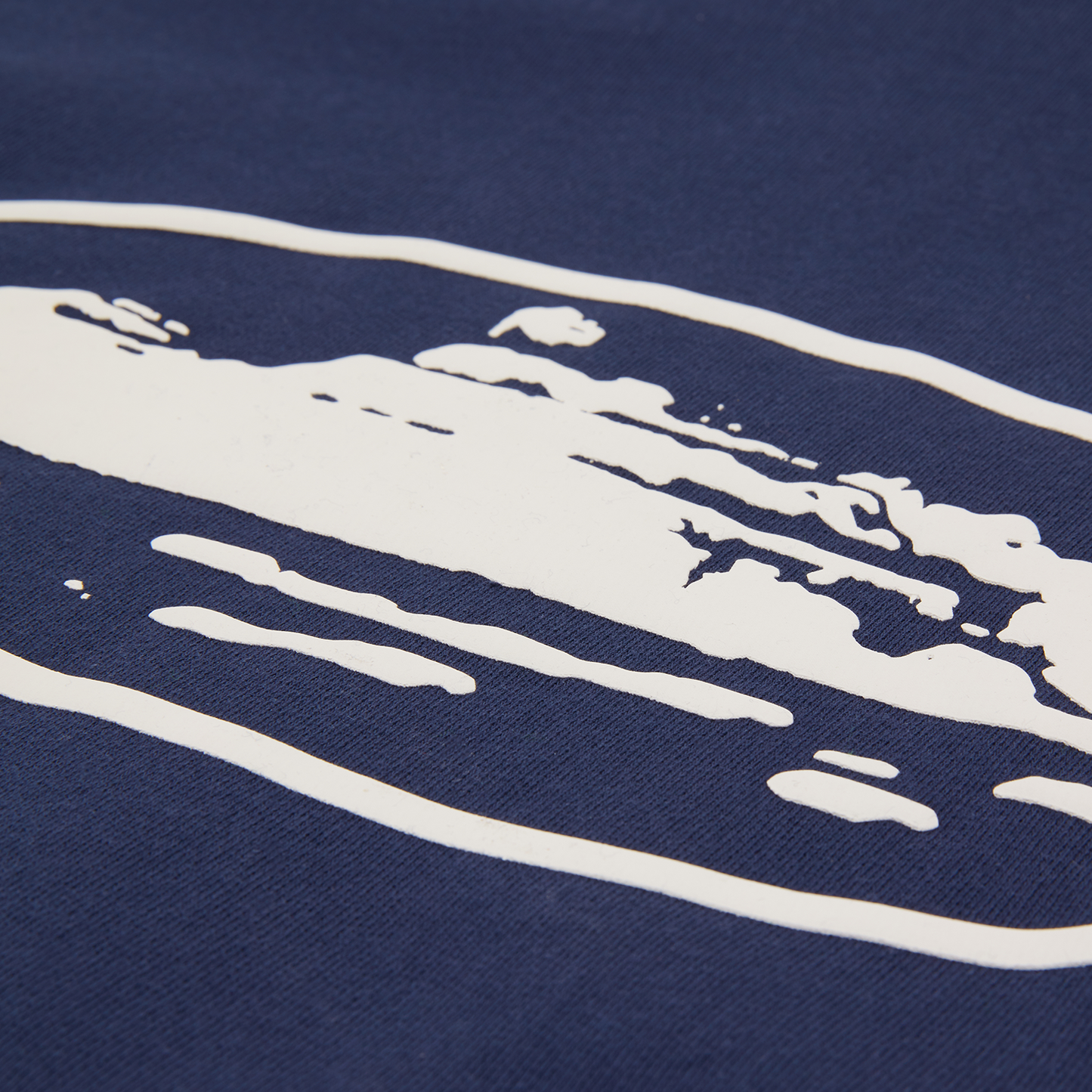 Corteiz Island Puff Print Zip Hoodie - Navy