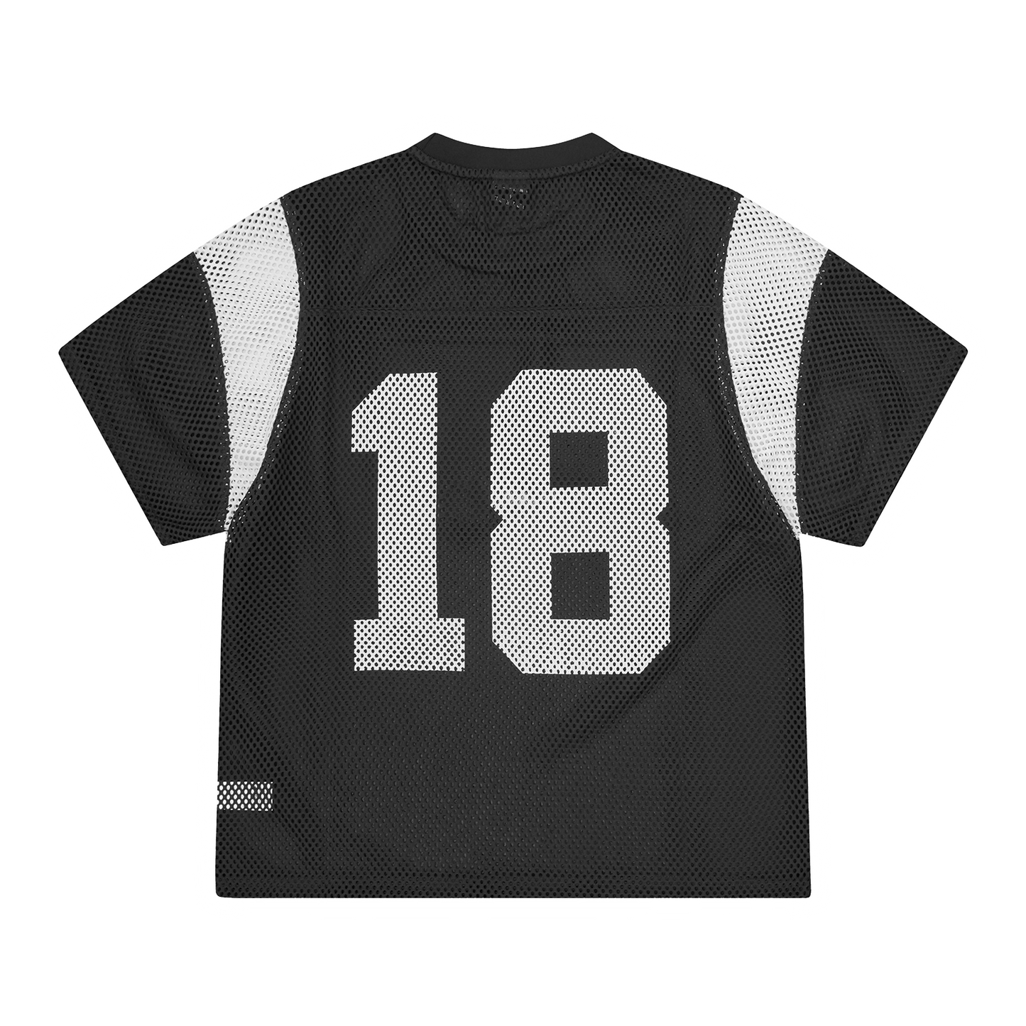 Corteiz Open Mesh Panel Jersey Shirt - Black/White