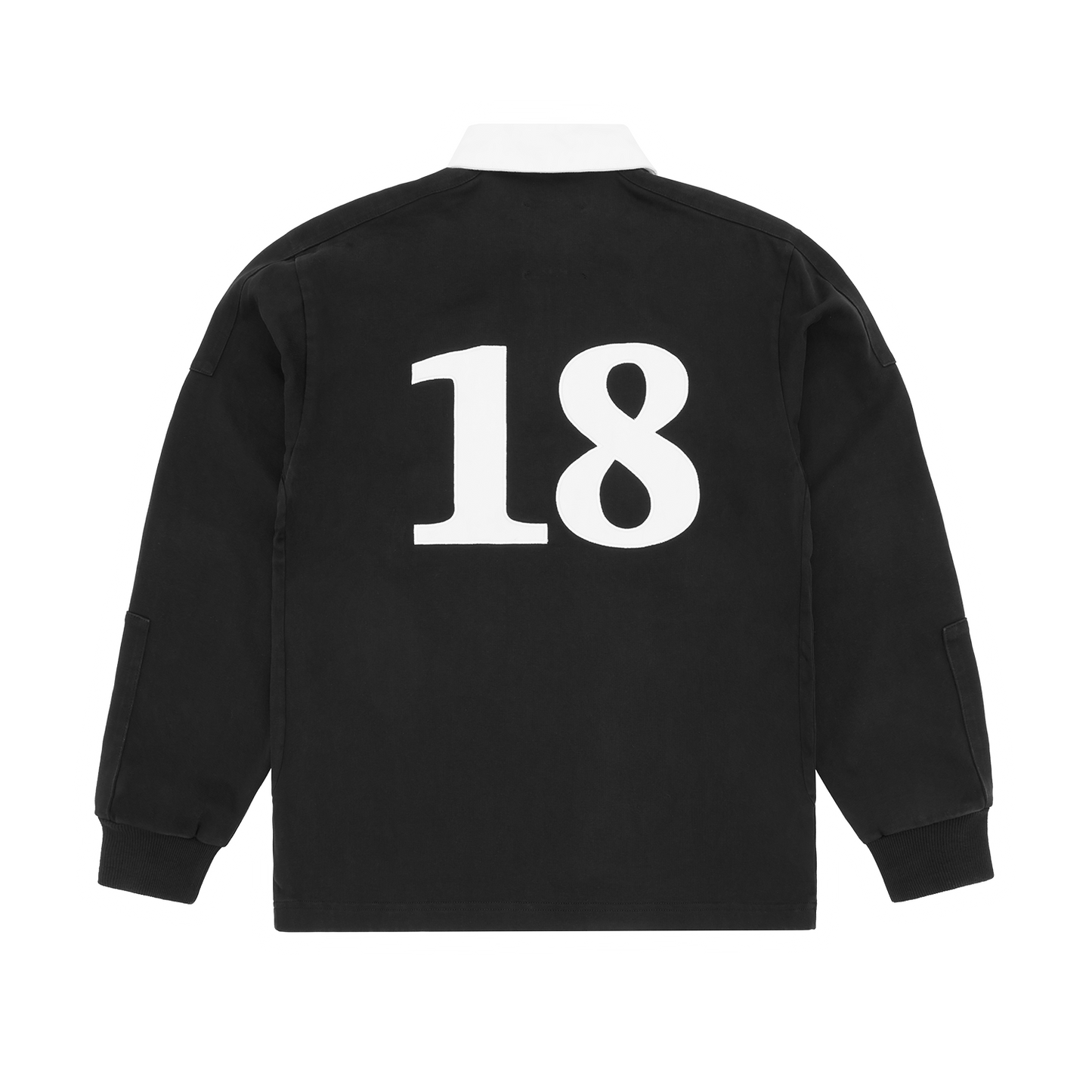 Corteiz Panelled Rugby Shirt - Black