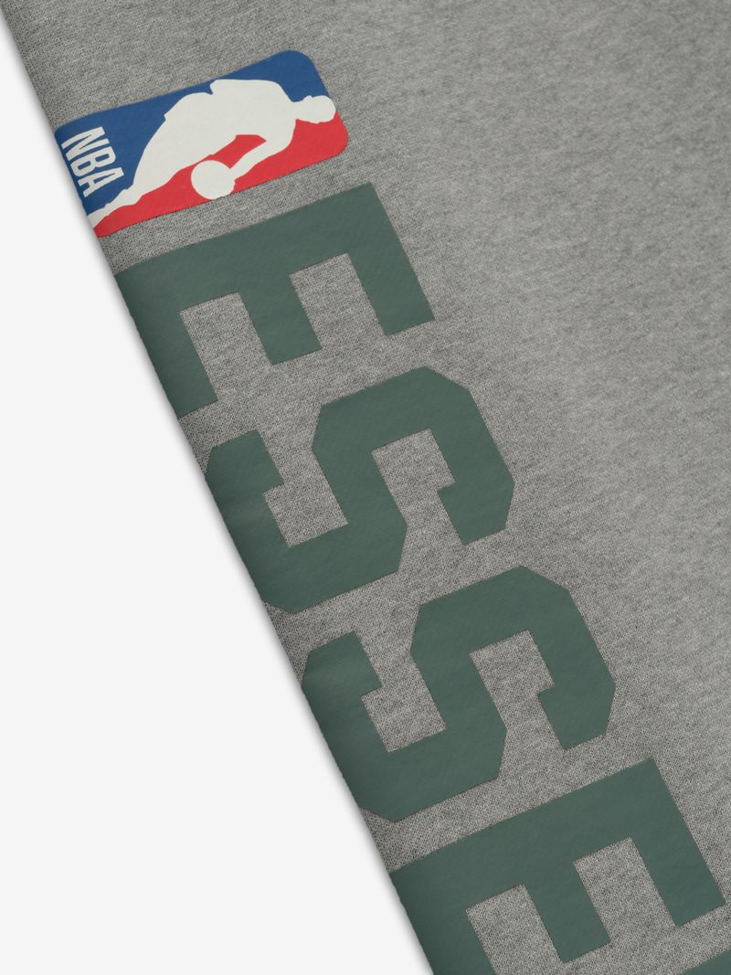 Men's Grey Cotton Fleece NBA Lounge Sweatpant