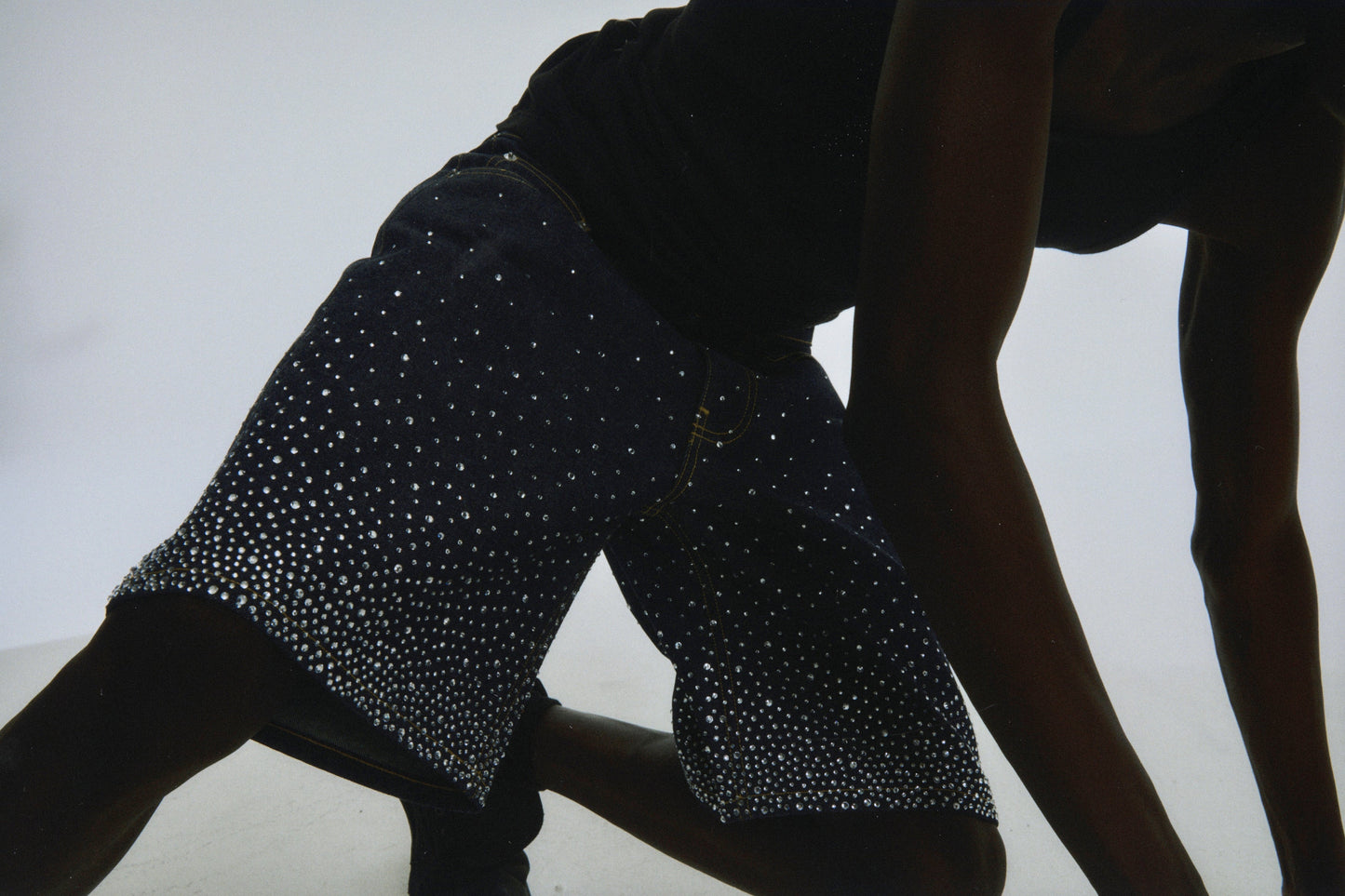 SP5DER Star Dust Denim Short in Indigo
