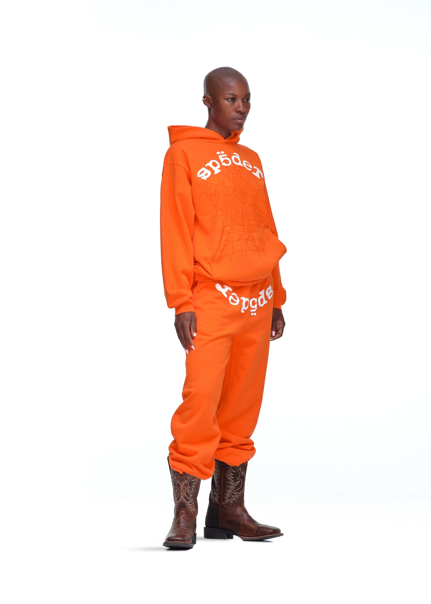 SP5DER Legacy Hoodie – Orange - Detail View 11