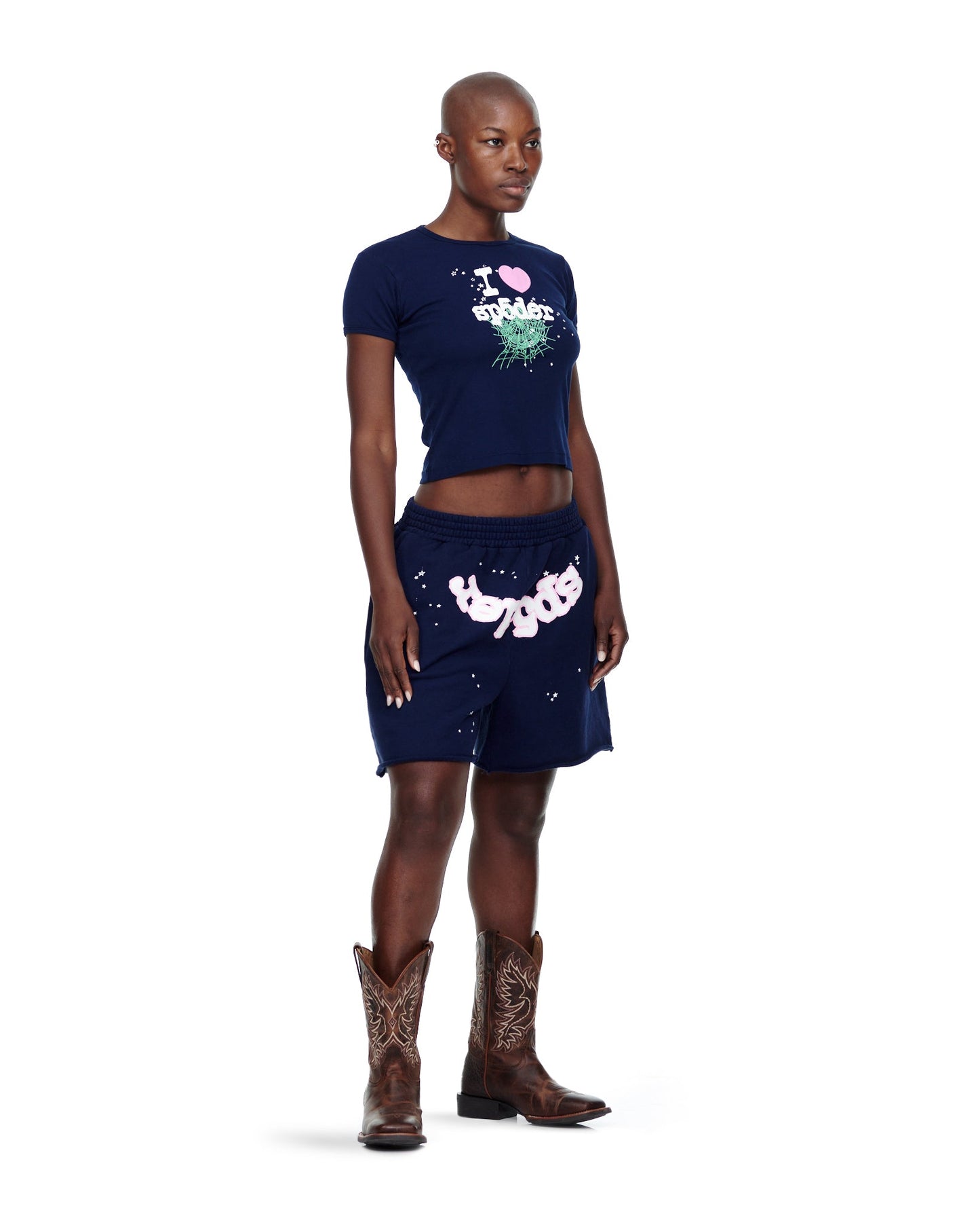 SP5DER OG Logo Sweatshort in Navy