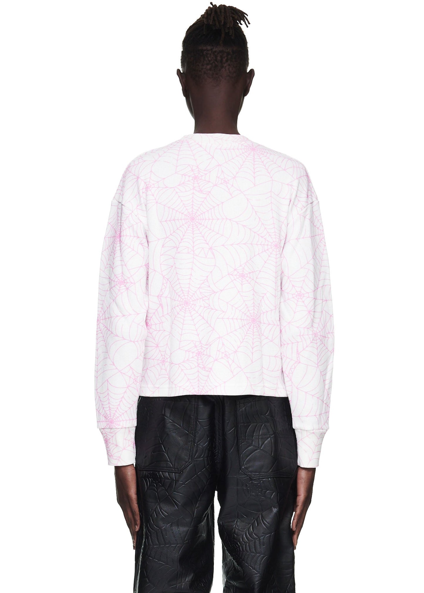 SP5DER AOP Pink Thermal Long Sleeve Top