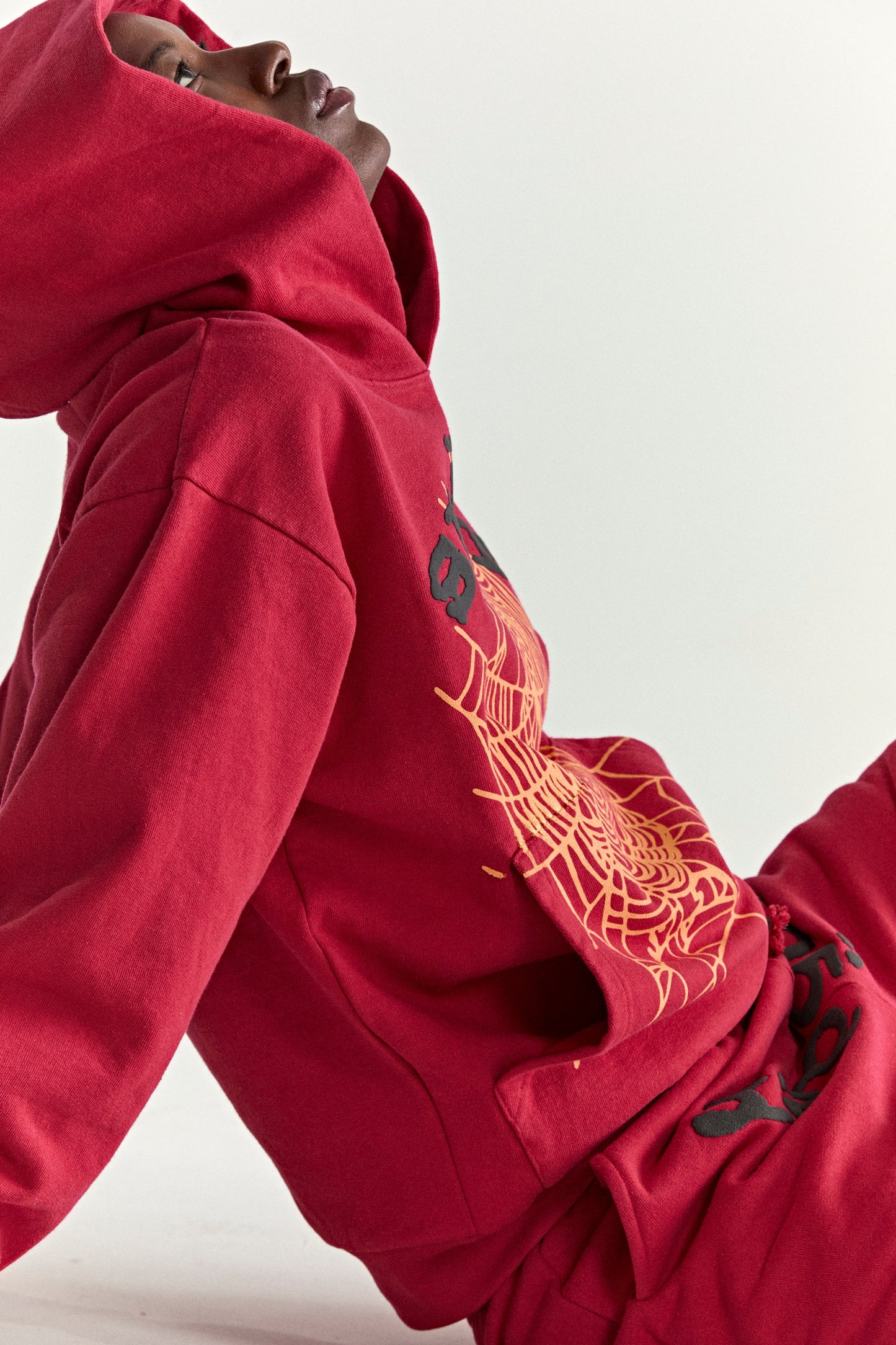 SP5DER OG Web V2 Hoodie - Red - Detail View 16