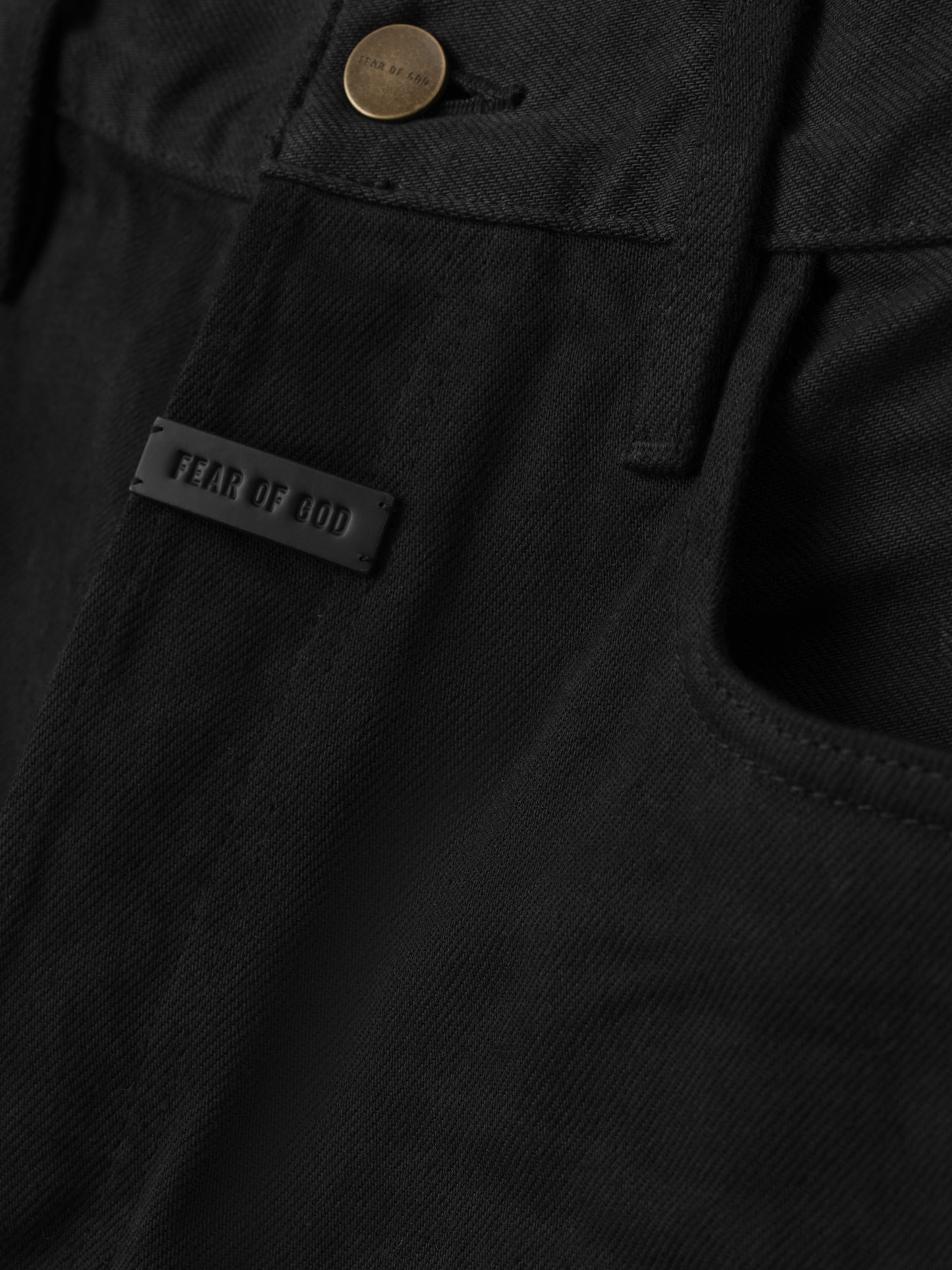 Fear of God Straight 5 Pocket Jean – Rinsed Black, Men's