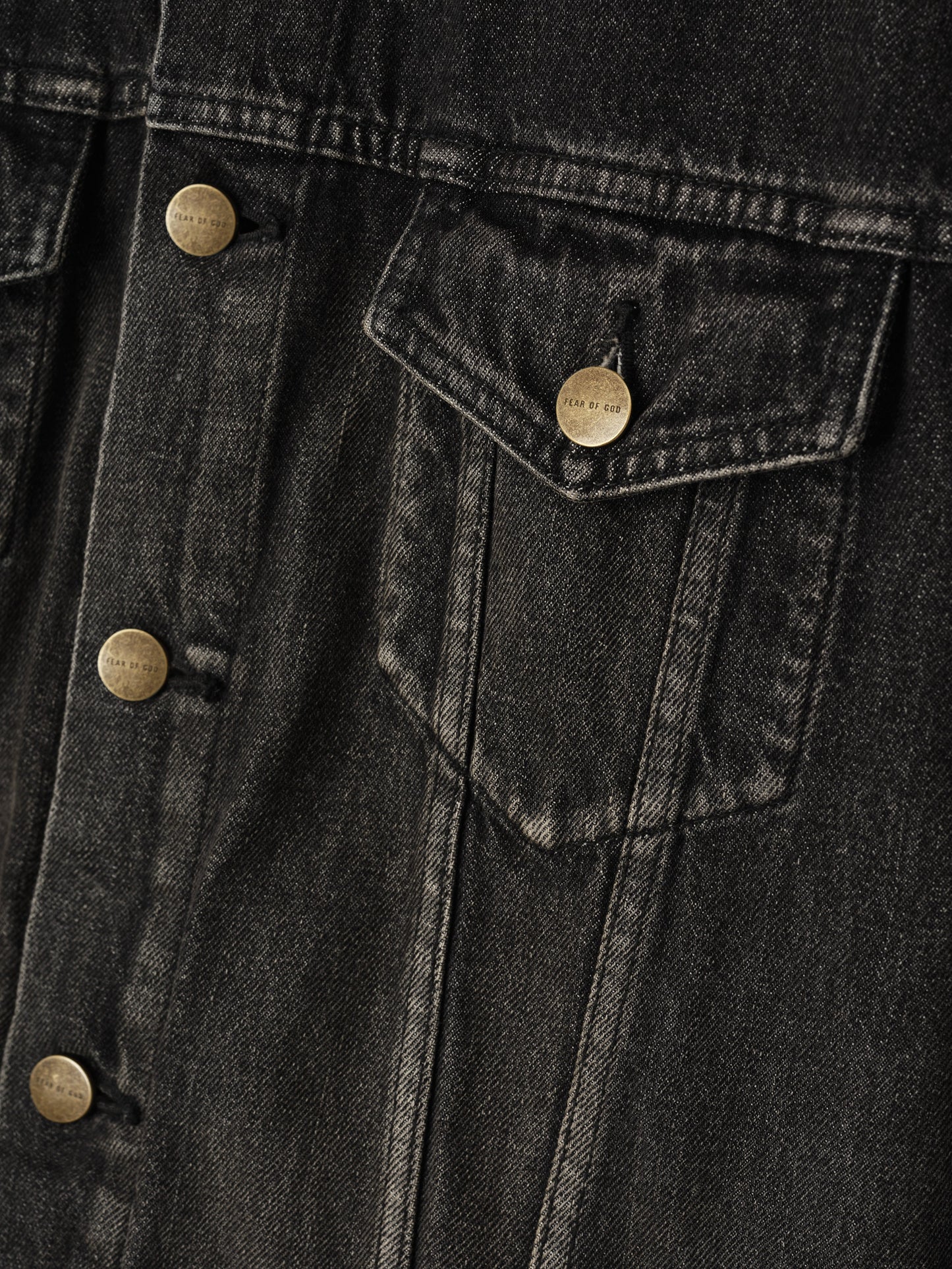 Fear of God Denim Trucker Jacket – Worn Black, Men's Cropped Fit