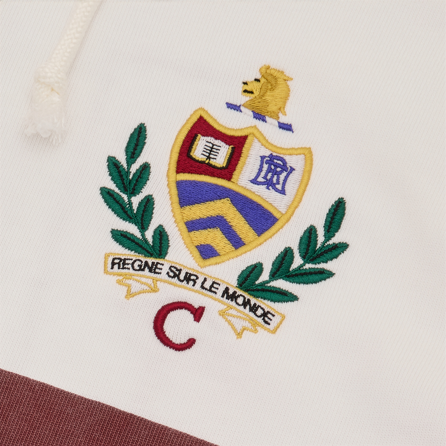Corteiz Winger Hooded Rugby Shirt - Off White