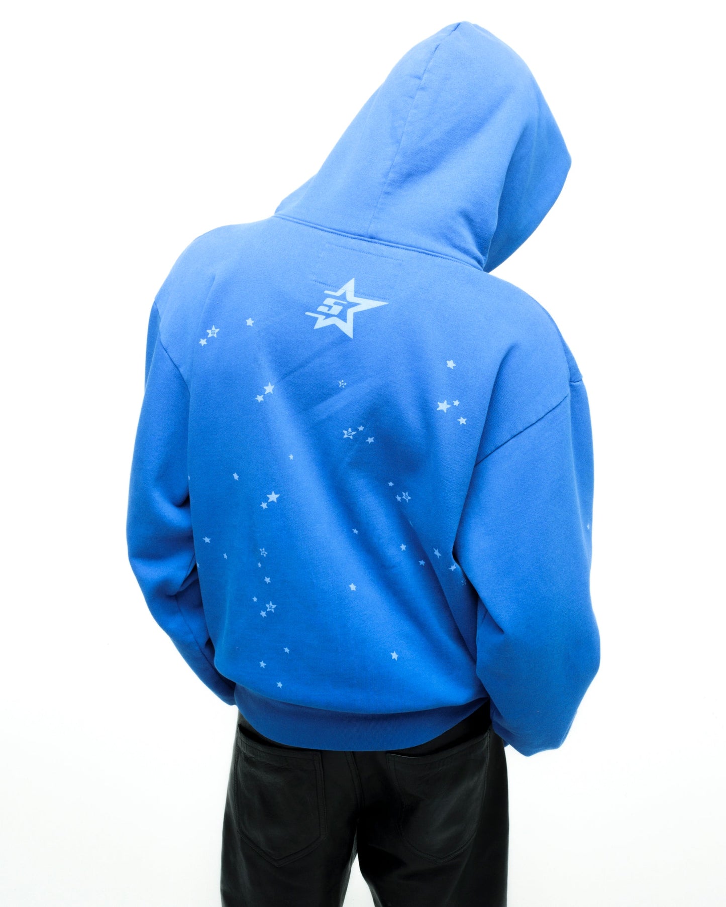 SP5DER Star Girl Hoodie - Blue - Detail View 14