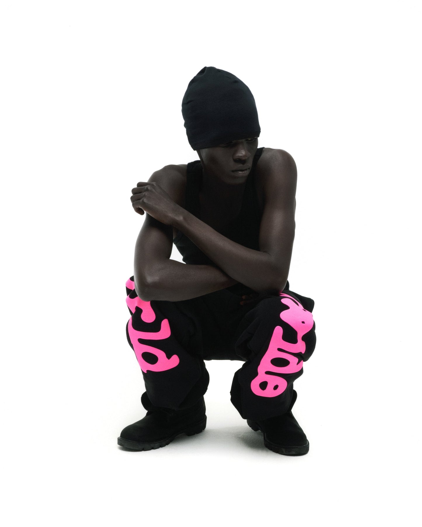 SP5DER Beluga Angel Number Sweatpant in Black