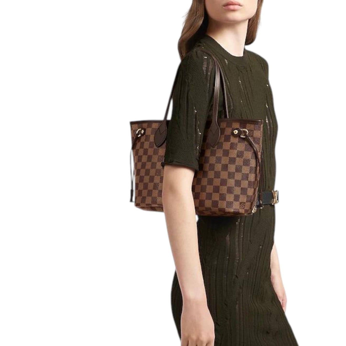 Louis Vuitton Neverfull PM Damier Ebene Coated Canvas