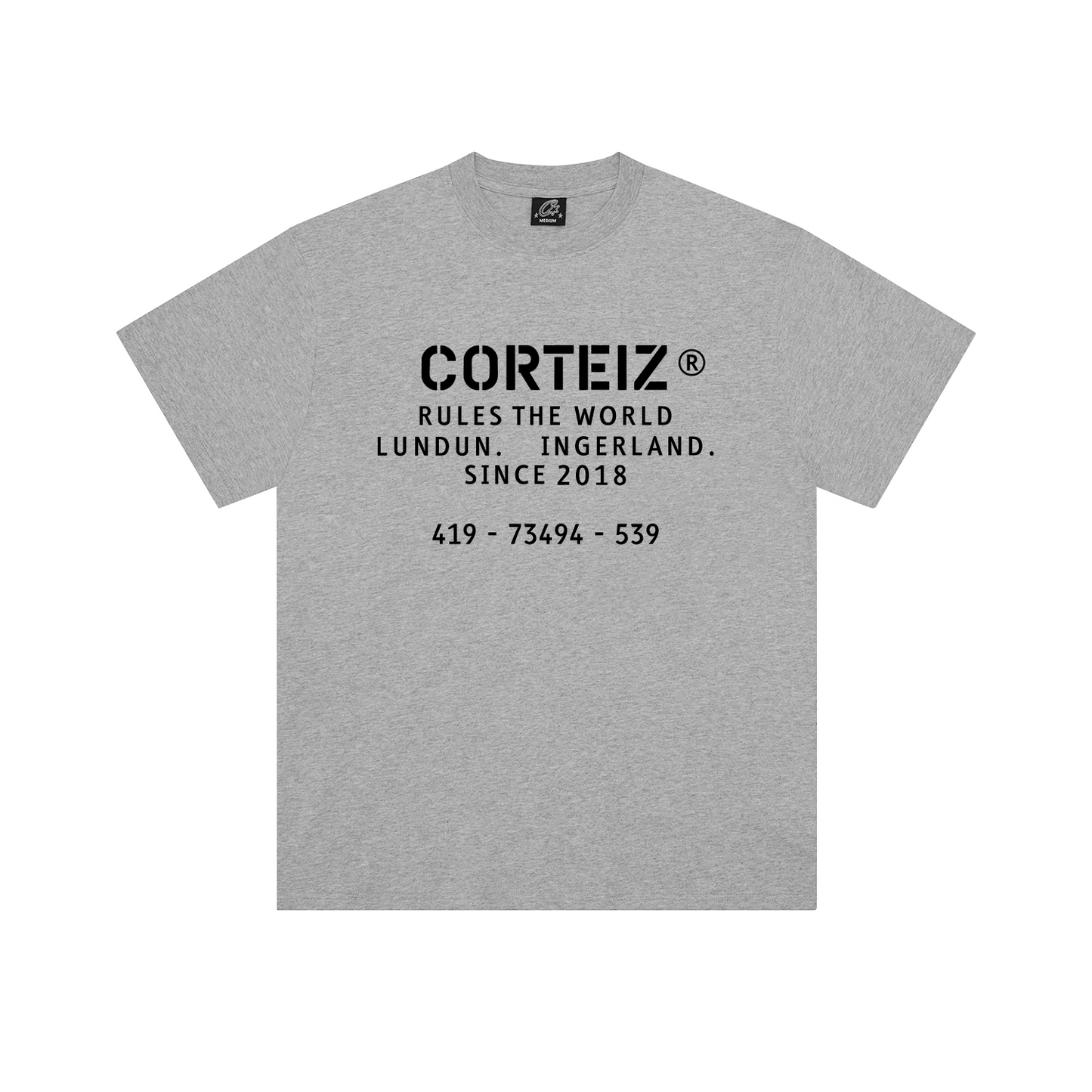 Corteiz OG Stencil Graphic Tee - Grey