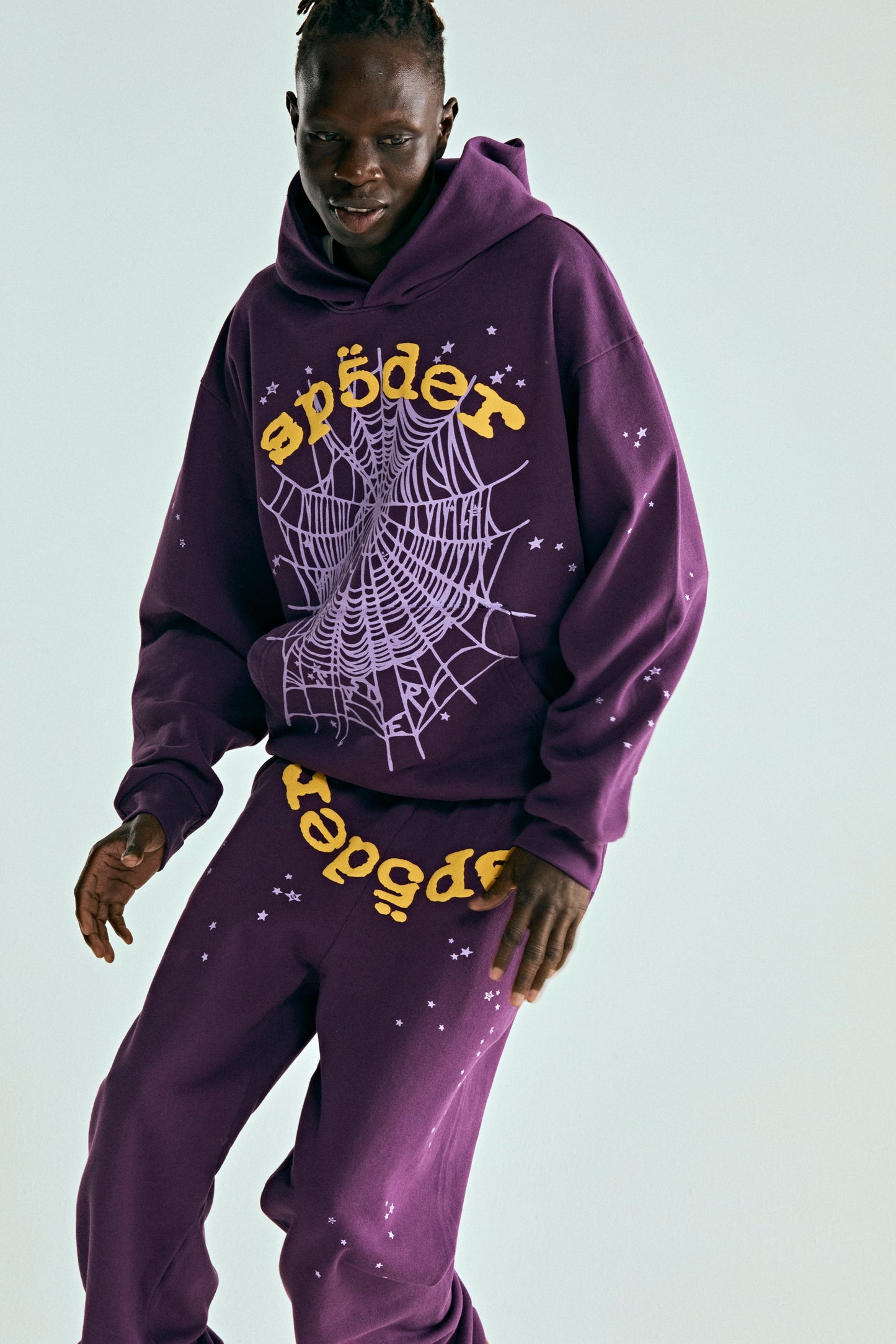SP5DER Star OG Web V2 Hoodie - Purple - Detail View 16
