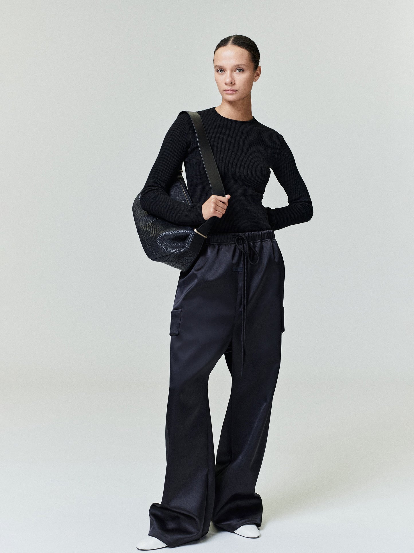 Men's Black Bonded Satin Field Pant