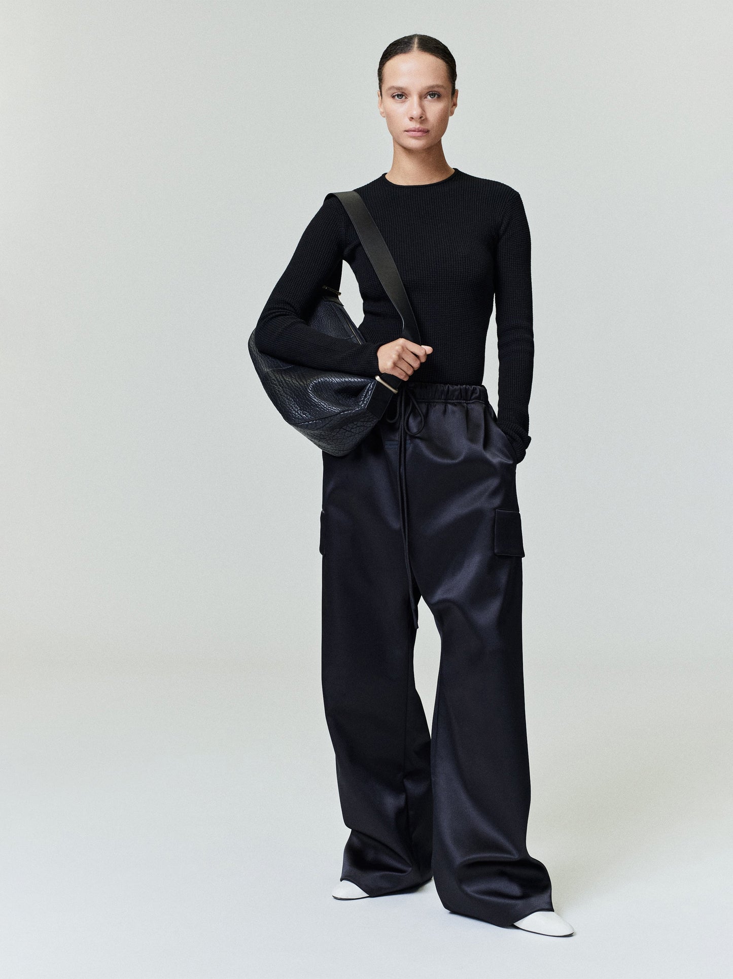 Men's Black Bonded Satin Field Pant