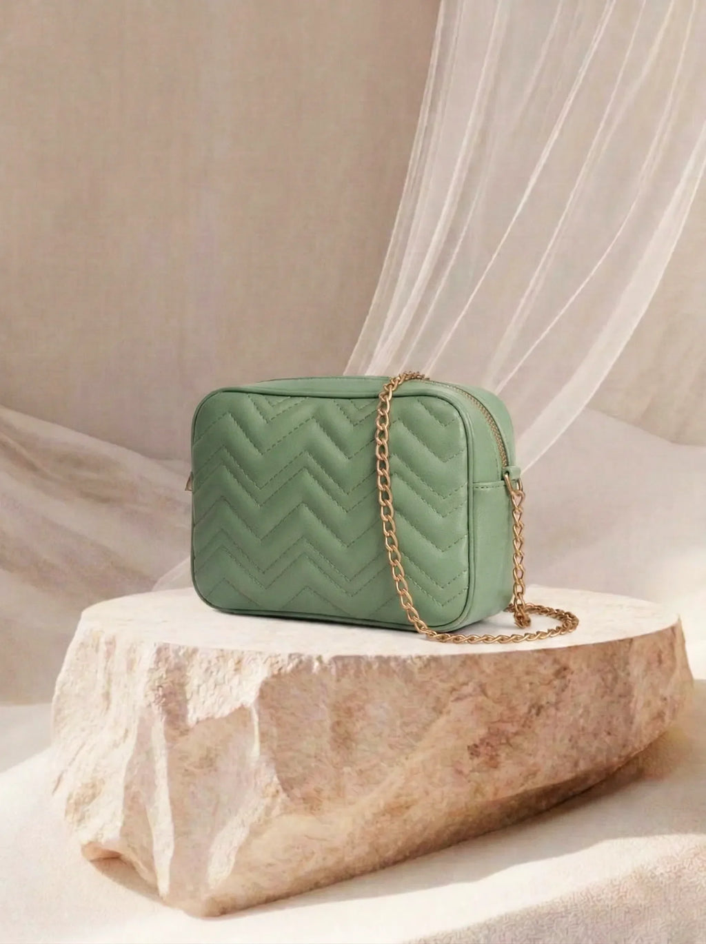 Bag It Aura Crossbody Bag - Green Vegan Leather