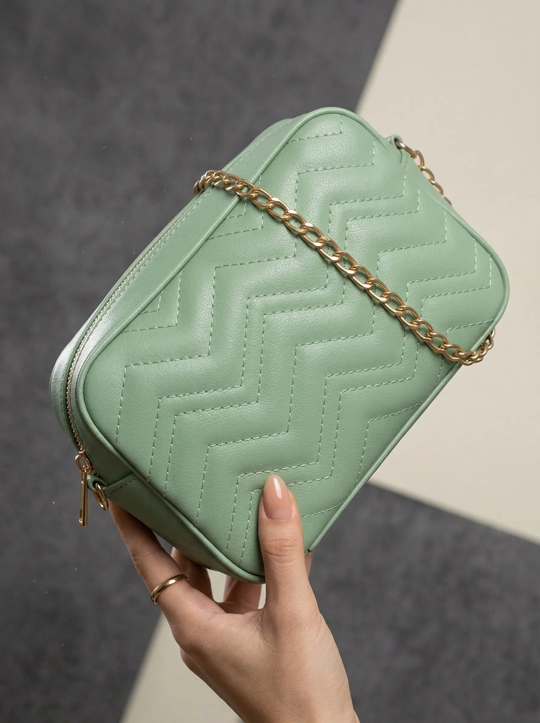 Bag It Aura Crossbody Bag - Green Vegan Leather