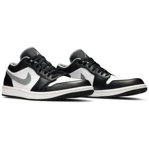 Air Jordan 1 Low Black Medium Grey sneaker, side profile view