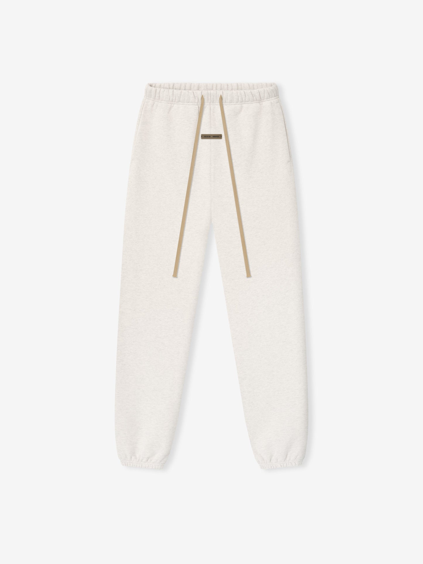 Men's White Cotton Fleece Tapered Sweatpant