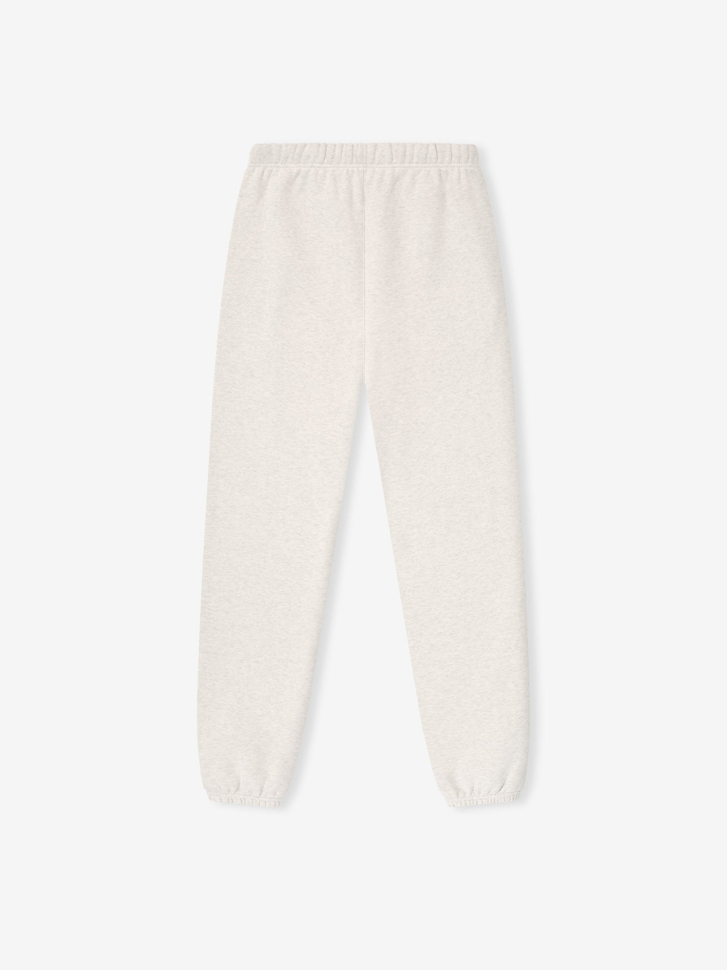 Men's White Cotton Fleece Tapered Sweatpant