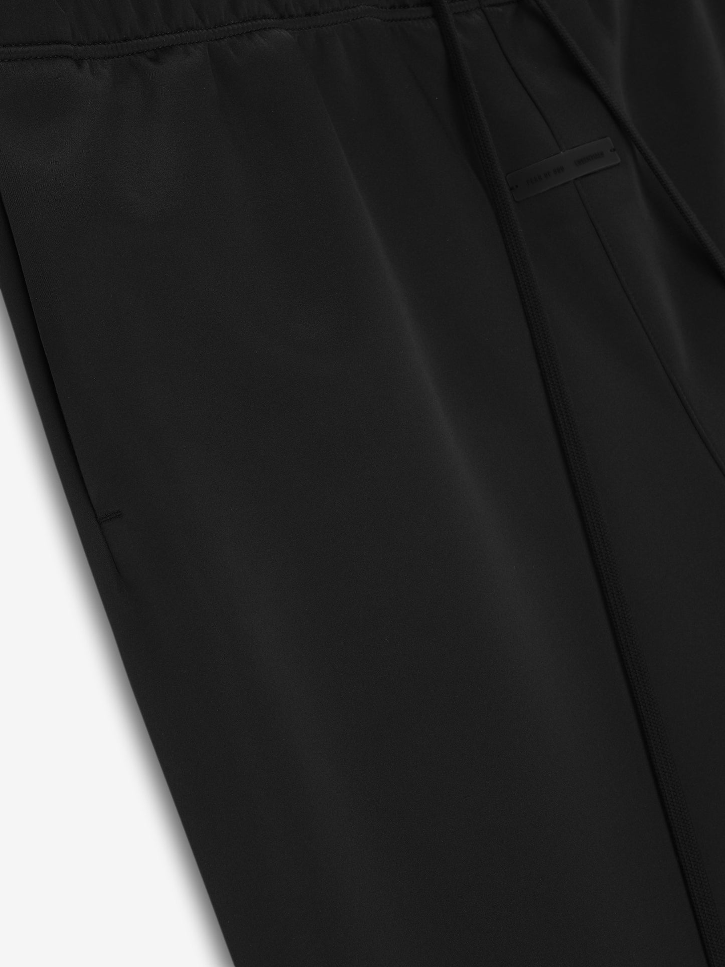 Men's Black Bonded Satin Track Pant