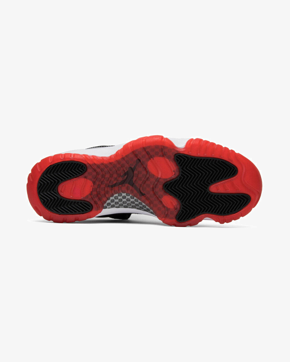 Air Jordan 11 Retro Bred Low sneaker, back heel view
