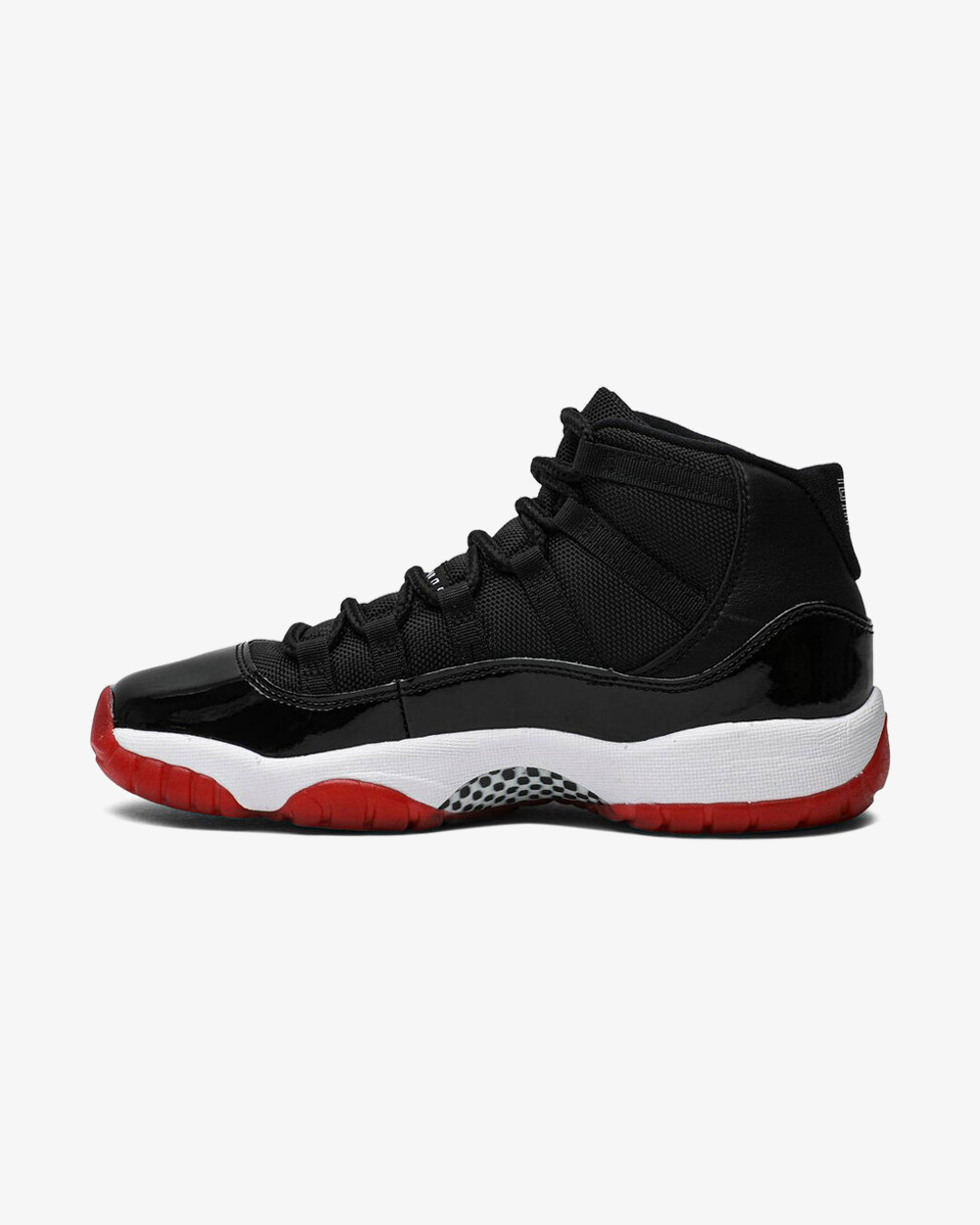 Air Jordan 11 Retro Playoffs GS Bred 2019 sneaker, side profile view