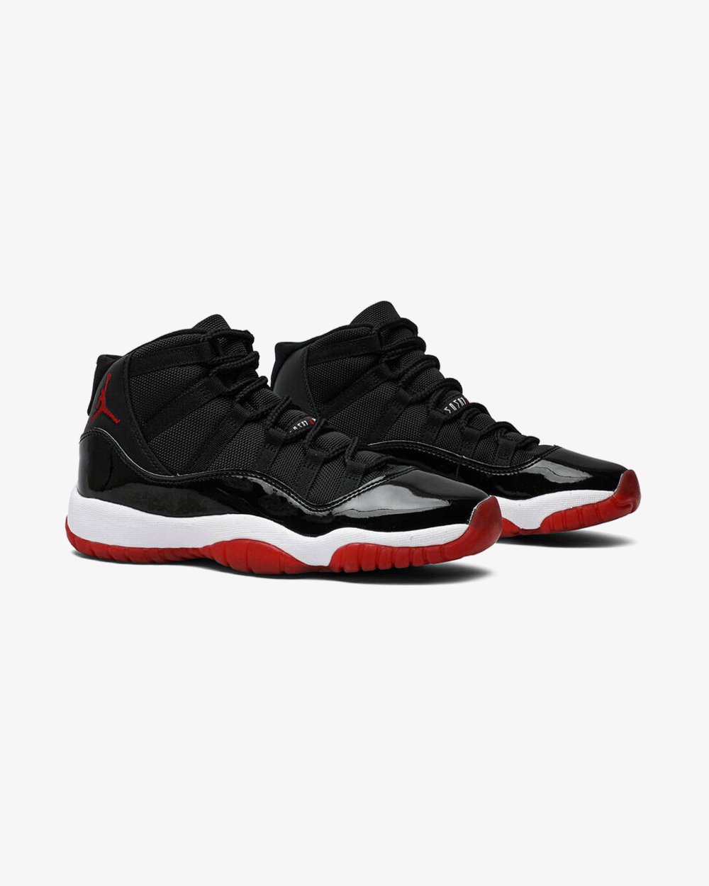 Air Jordan 11 Retro Playoffs GS Bred 2019 sneaker, angled sole view