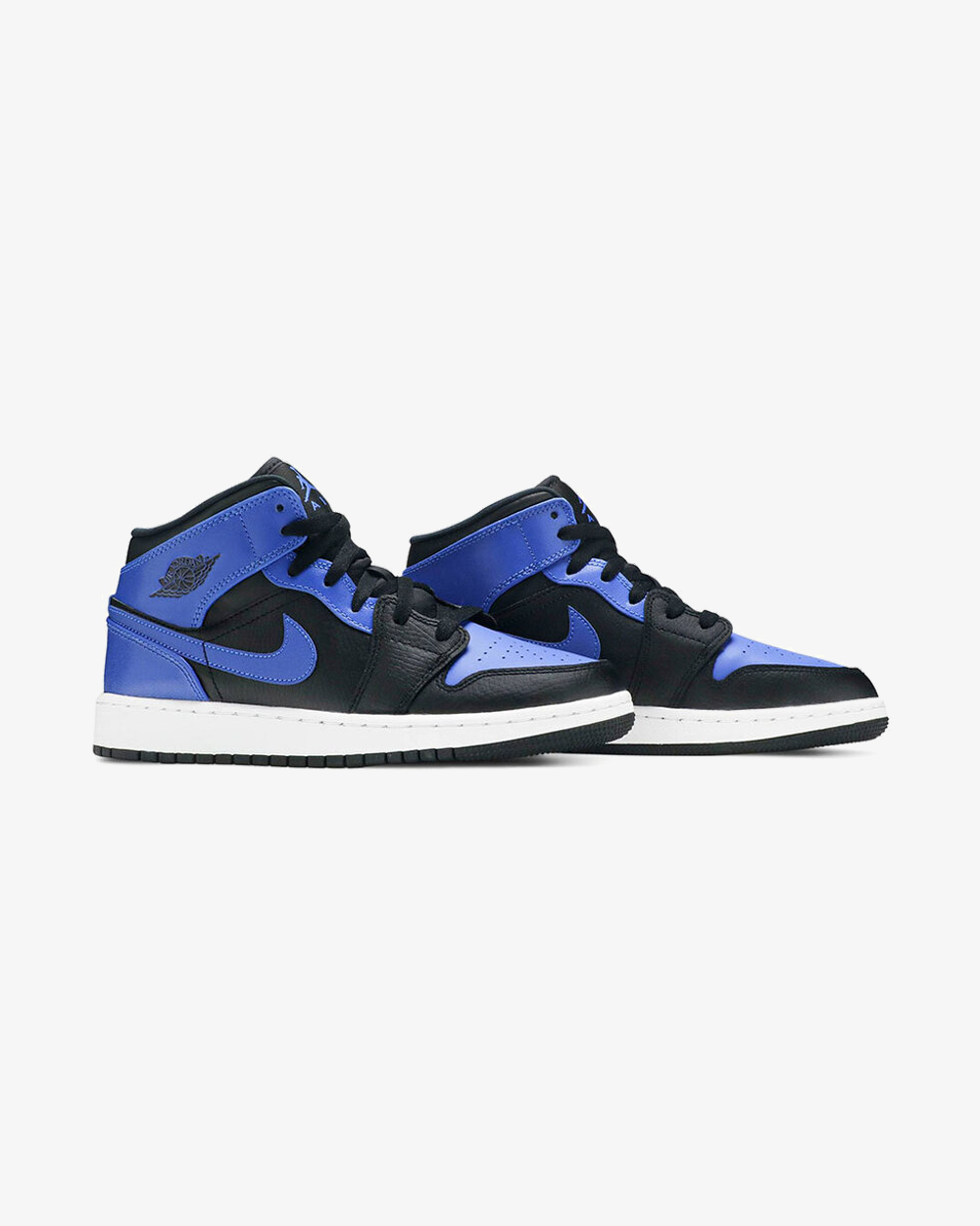 Air Jordan 1 Mid Hyper Royal Blue GS 2020 sneaker, angled sole view