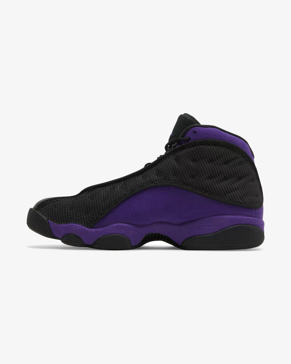 Air Jordan 13 Retro Court Purple sneaker, side profile view