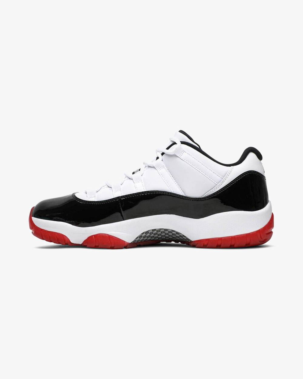 Air Jordan 11 Retro Concord Bred Low 2020 sneaker, side profile view