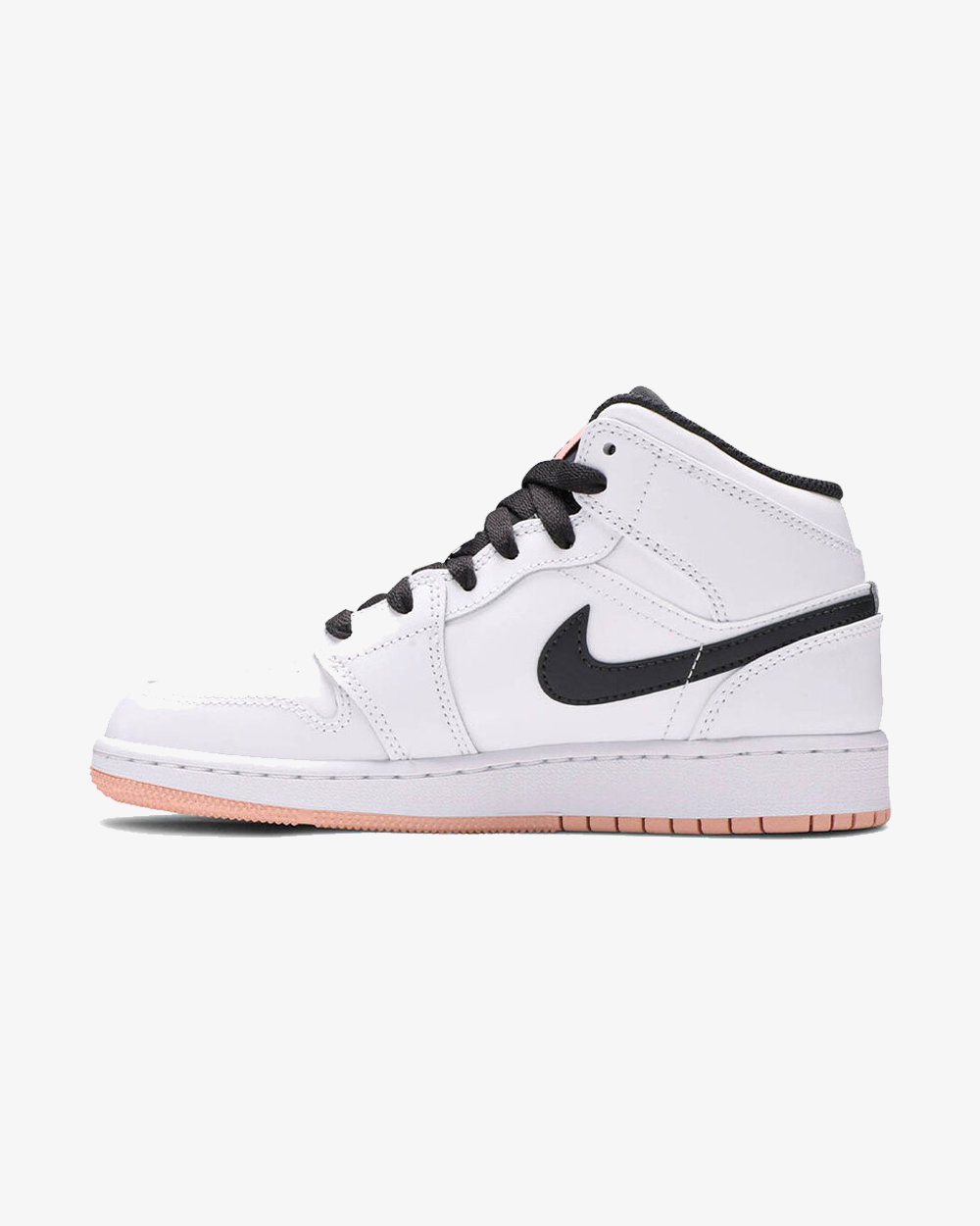 Air Jordan 1 Mid Arctic Orange GS sneaker, side profile view