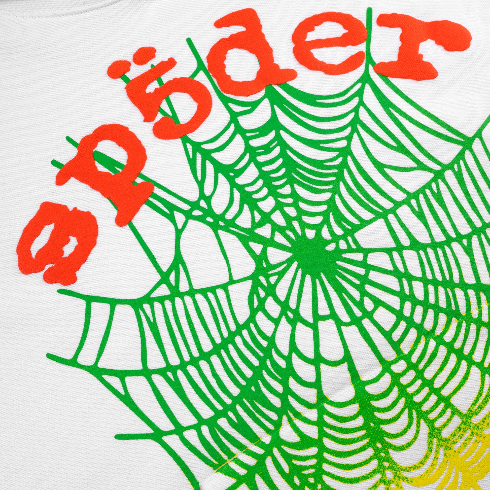 SP5DER OG Web V2 Gradient Hoodie – White - Detail View 1