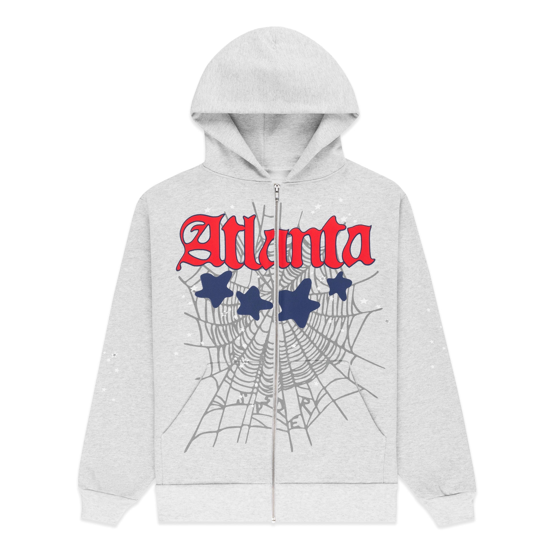 SP5DER Atlanta Full-Zip Hoodie – Grey - Front View