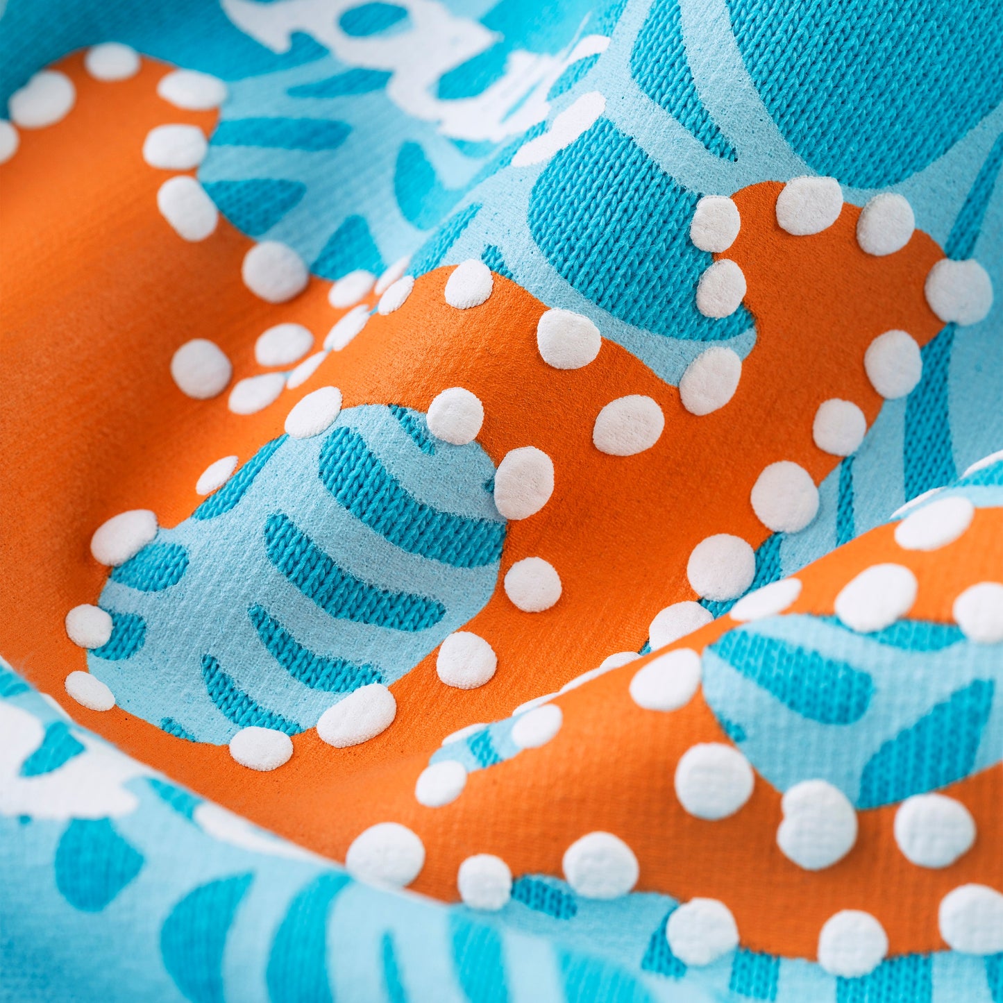 SP5DER Punk V2 Star Print Hoodie - Cyan - Detail View 5