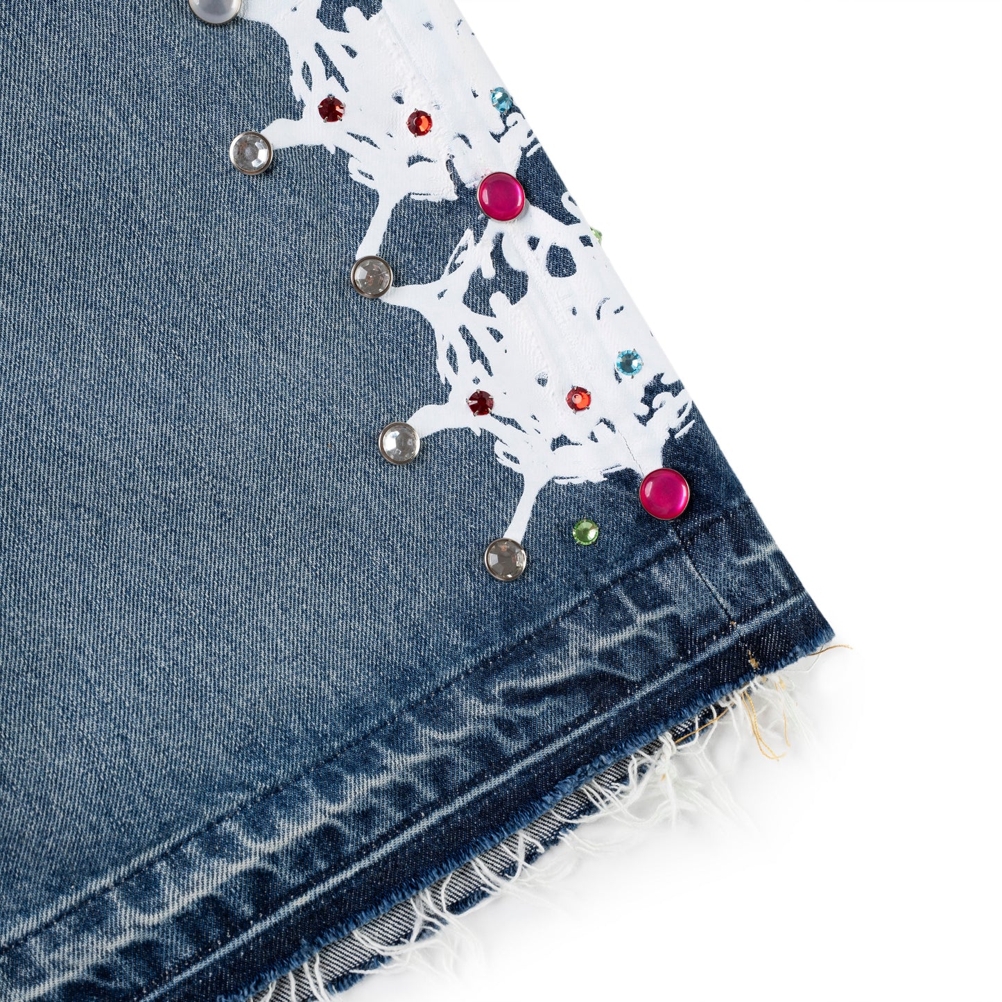 SP5DER Web Stone Denim Short in Light Blue Wash