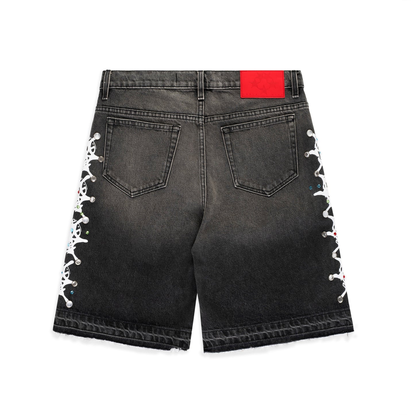 SP5DER Web Stone Denim Short in Black Wash