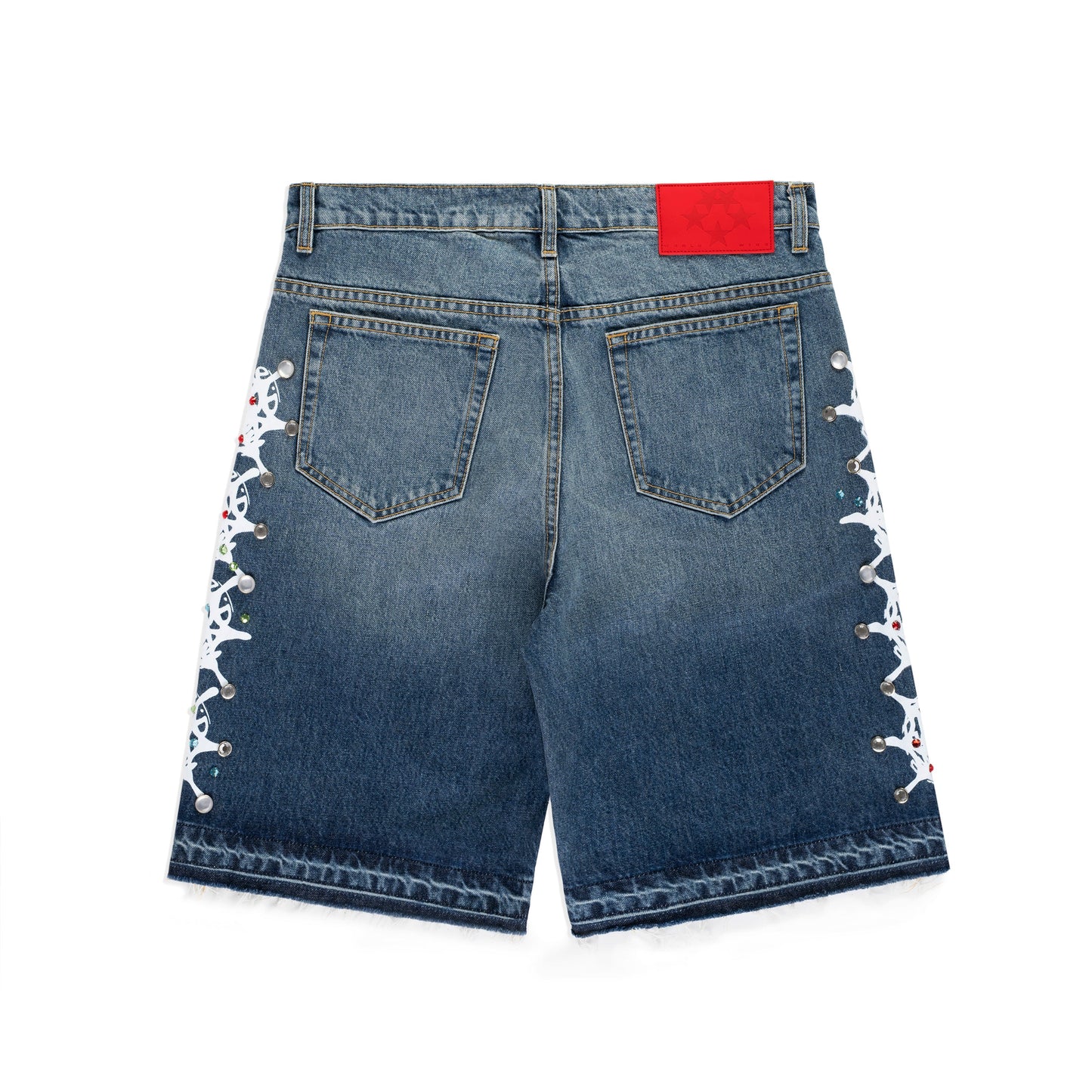 SP5DER Web Stone Denim Short in Light Blue Wash