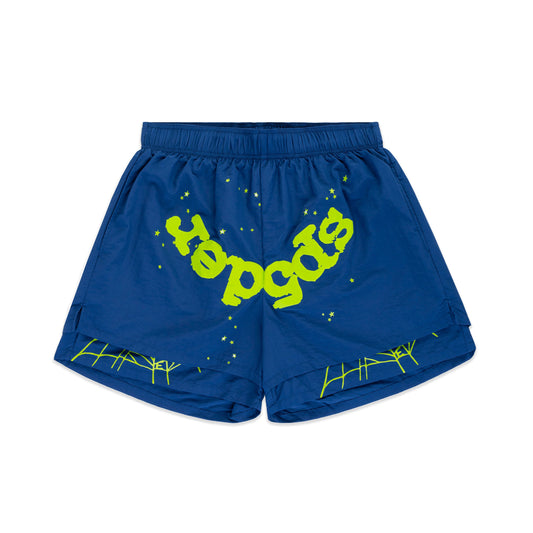 SP5DER OG Web Double Layer Short in Blue