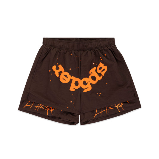 SP5DER OG Web Double Layer Short in Brown