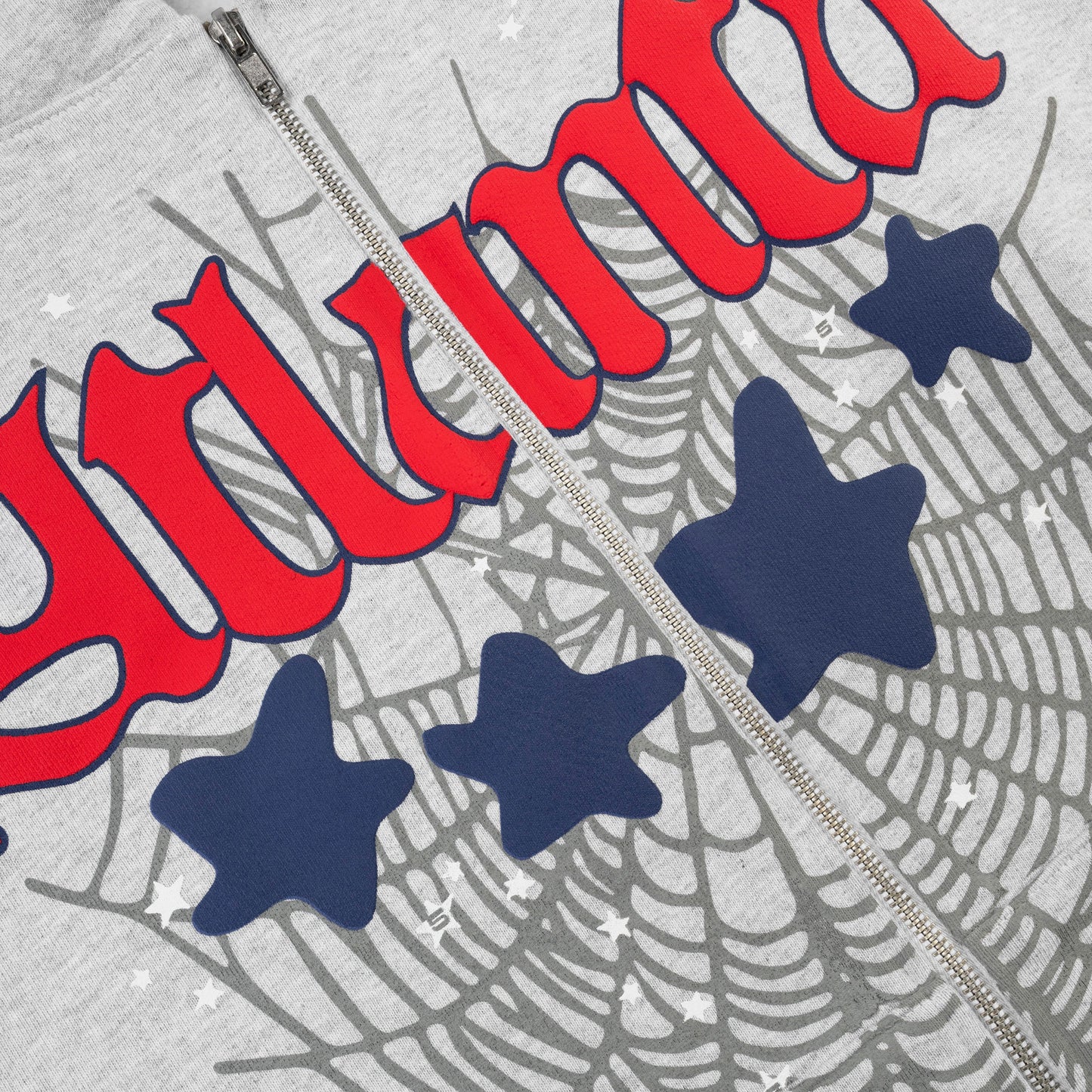 SP5DER Atlanta Full-Zip Hoodie – Grey - Detail View 1