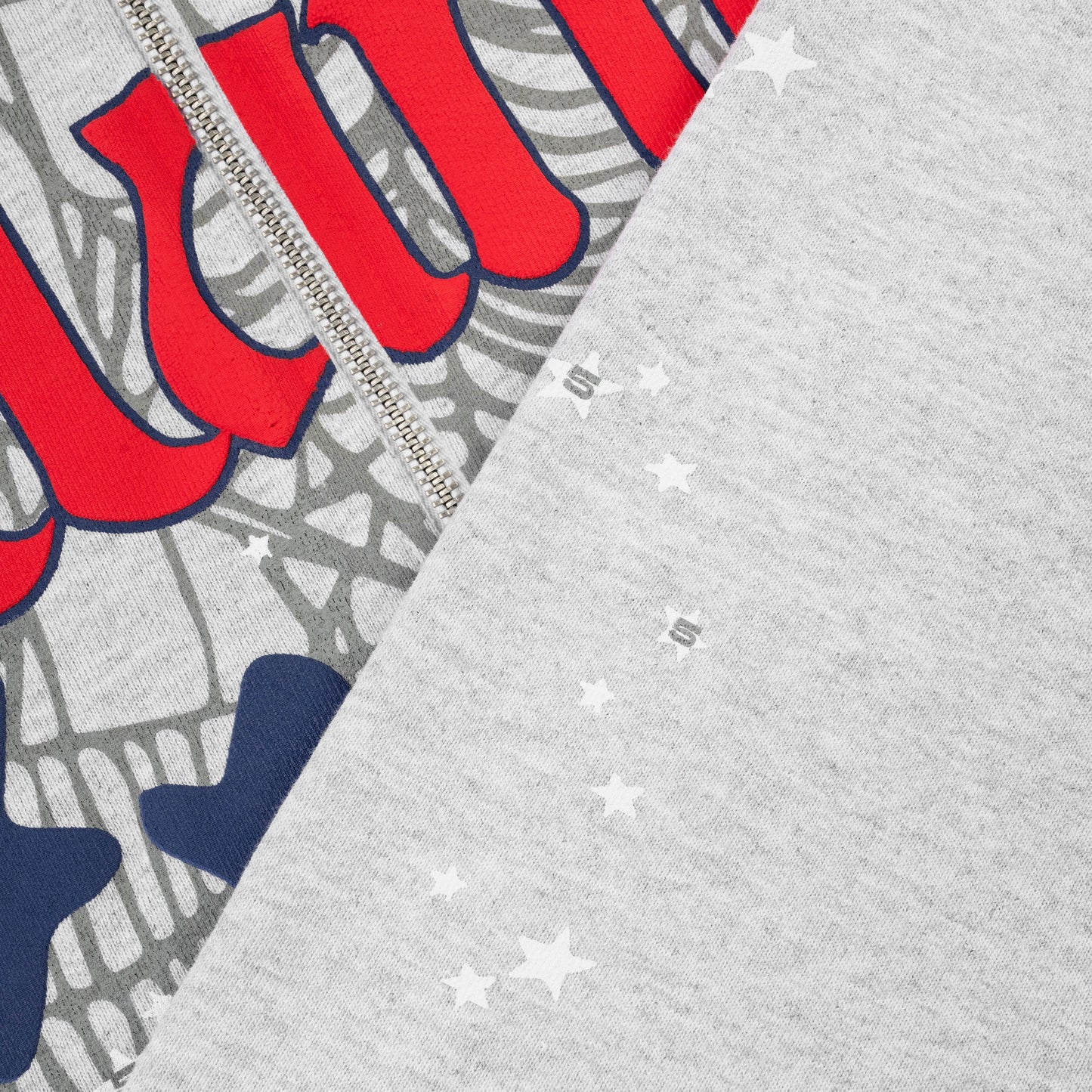 SP5DER Atlanta Full-Zip Hoodie – Grey - Detail View 2