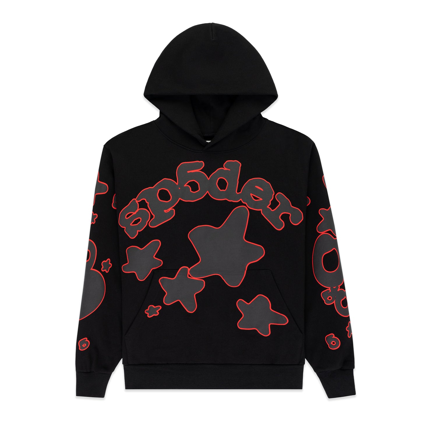 SP5DER Beluga Outline Hoodie – Black - Front View