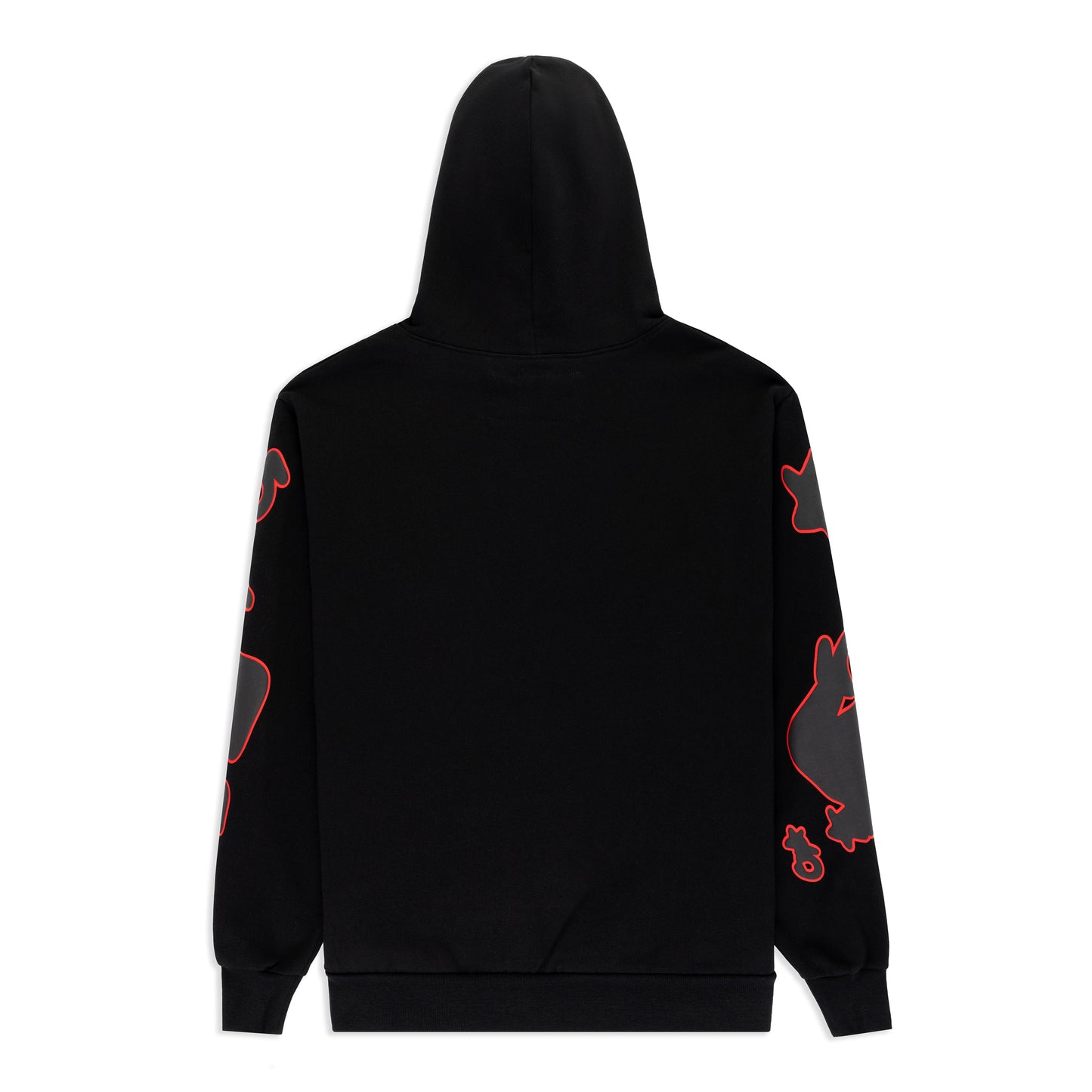 SP5DER Beluga Outline Hoodie – Black - Back View